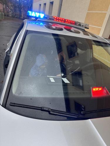 V policejním autě :-)